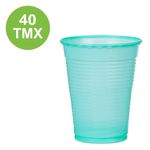 Casa si Gradina - Bucatarie si vesela - Cani si pahare - Pahare - Set pahare plastic, 200ml, turcoaz, 40 bucati - Infinity.ro
