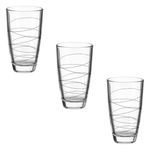 Casa si Gradina - Bucatarie si vesela - Cani si pahare - Pahare - Set pahare apa, model transparent cu dunga neagra, capacitate 370ml, 3 bucati - Infinity.ro