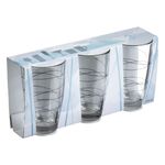 Casa si Gradina - Bucatarie si vesela - Cani si pahare - Pahare - Set pahare apa, model transparent cu dunga neagra, capacitate 370ml, 3 bucati - Infinity.ro