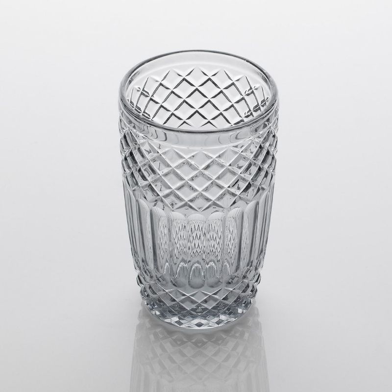 Casa si Gradina - Bucatarie si vesela - Cani si pahare - Pahare - Pahar sticla squared, culoare gri, capacitate 380ml - Infinity.ro