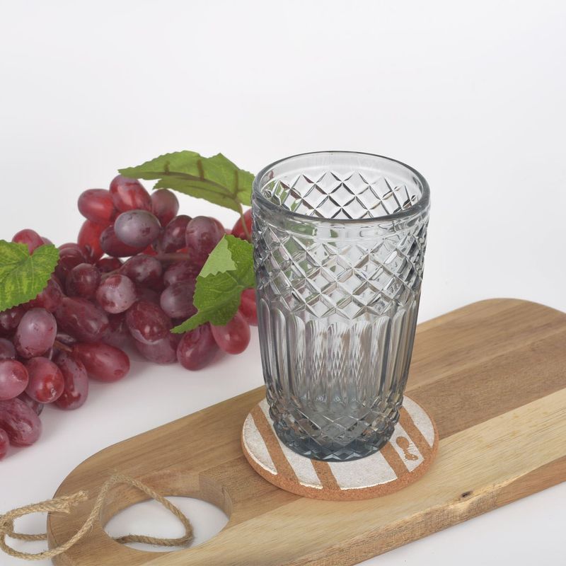 Casa si Gradina - Bucatarie si vesela - Cani si pahare - Pahare - Pahar sticla squared, culoare gri, capacitate 380ml - Infinity.ro