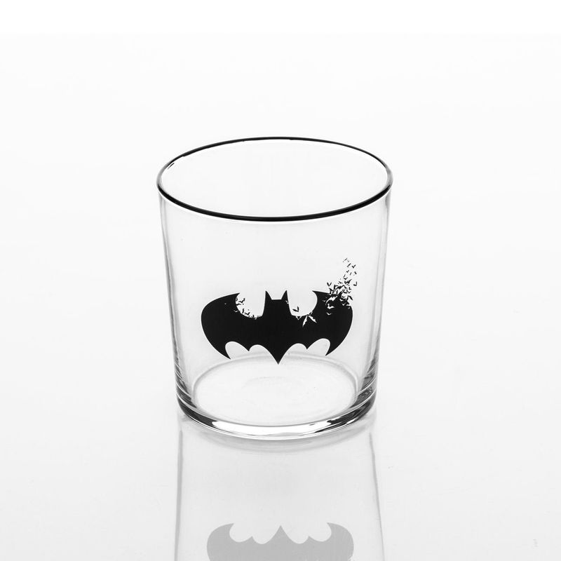Casa si Gradina - Bucatarie si vesela - Cani si pahare - Pahare - Pahar sticla, batman, margine neagra, capacitate 380ml - Infinity.ro