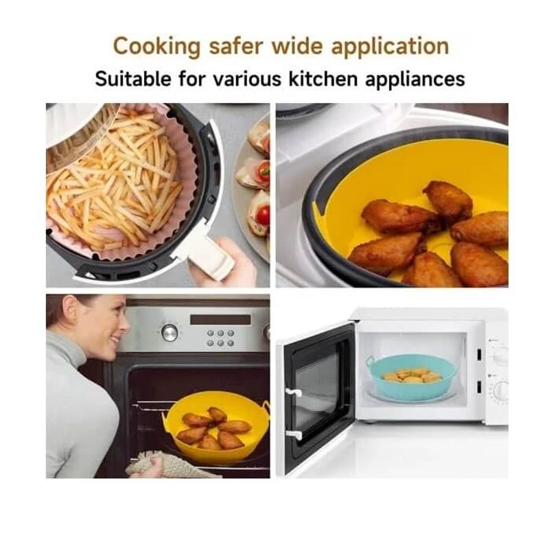 Casa si Gradina - Bucatarie si vesela - Vase pentru gatit - Oale si cratite - Forma din silicon pentru Air Fryer 20x5 cm - Infinity.ro
