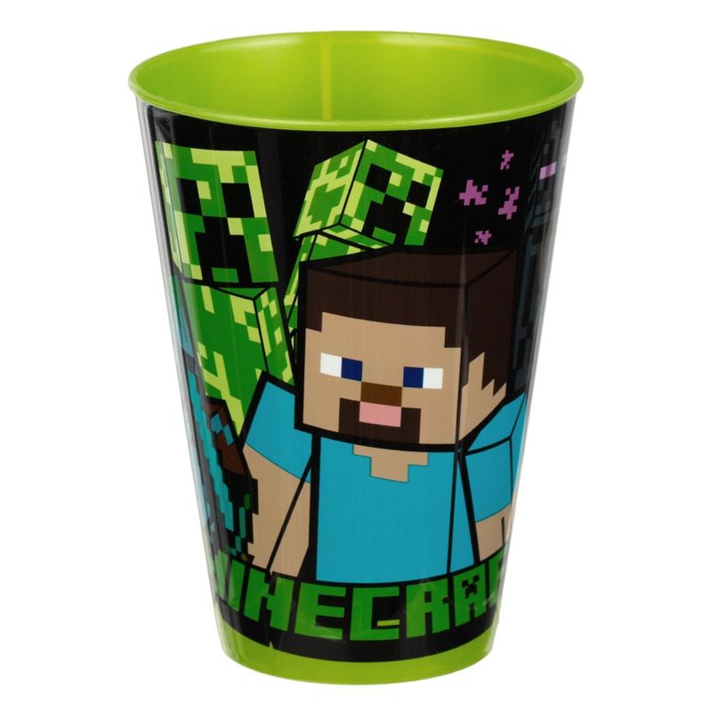 Casa si Gradina - Bucatarie si vesela - Cani si pahare - Pahare - Pahar plastic minecraft, capacitate 430 ml, verde lime - Infinity.ro