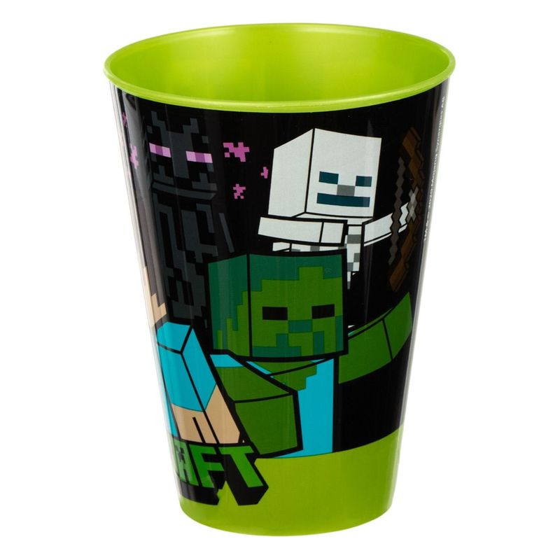 Casa si Gradina - Bucatarie si vesela - Cani si pahare - Pahare - Pahar plastic minecraft, capacitate 430 ml, verde lime - Infinity.ro