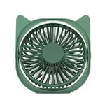 Electronice si Electrocasnice - Climatizare si sisteme de incalzire - Aparate racire aer - Ventilatoare - Mini ventilator pentru birou cu usb, flippy, rotire 360 grade, 3 viteze, 13.5 x 12,8 cm, verde - Infinity.ro