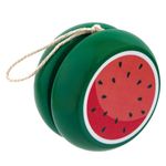 Jucarii, Copii si Bebe - Jucarii si jocuri - Jucarii & jocuri educative - Jucarii interactive - Jucarie yo-yo lemn, diametru 5.5cm, grosime 3.5cm, model pepene verde - Infinity.ro