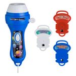 Jucarii, Copii si Bebe - Jucarii si jocuri - Jucarii & jocuri educative - Jucarii interactive - Jucarie proiector lanterna, model spatiu, albastru, 3 diapozitive, plastic - Infinity.ro