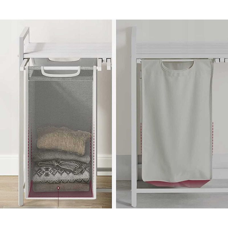 Market - Spalare si intretinere rufe - Uscatoare de rufe si accesorii - Dulap baie, Artool, placa raft MDF, cadru otel, 2 compartimente rufe, alb, 73x33x72 cm - Infinity.ro