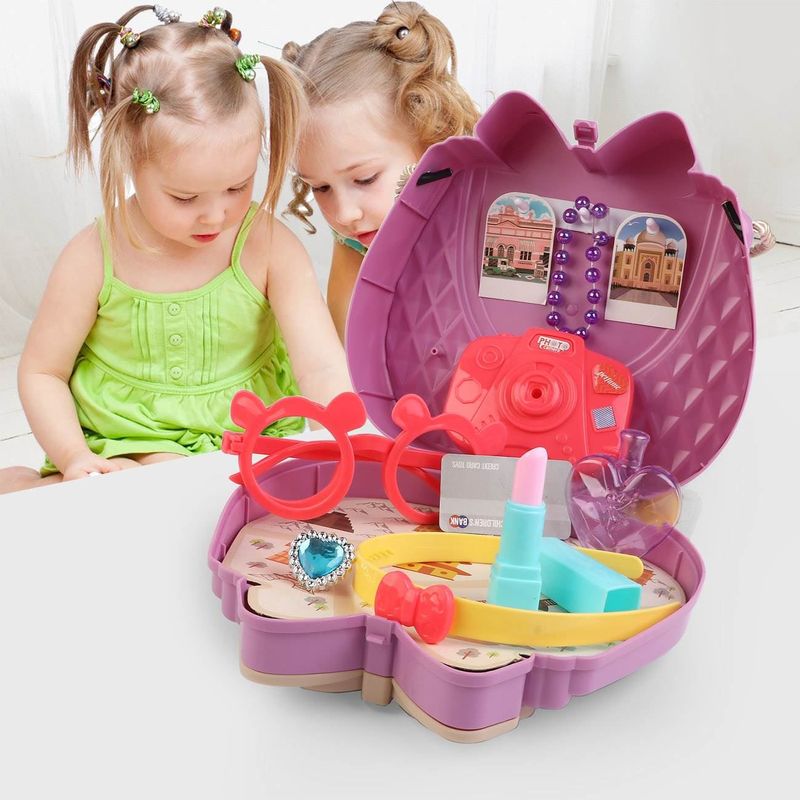 Jucarii, Copii si Bebe - Jucarii si jocuri - Jucarii & jocuri educative - Jucarii interactive - Set joaca role play, valiza jucarie cu accesorii, plastic, 22 piese, lila - Infinity.ro