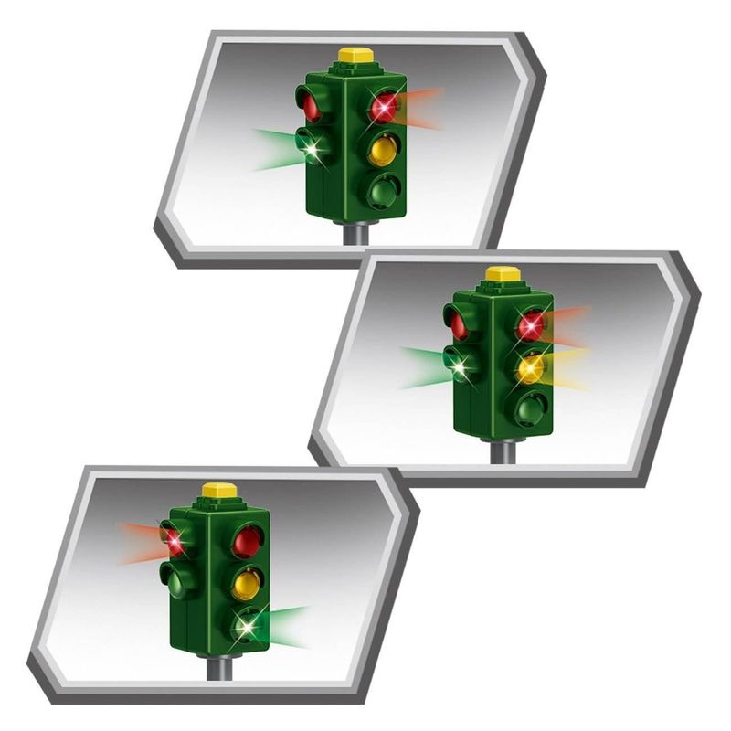 Jucarii, Copii si Bebe - Jucarii si jocuri - Jucarii & jocuri educative - Jucarii interactive - Set semafor jin jia toys, traffic light, sunet si lumina, 3 piese, multicolor - Infinity.ro