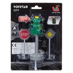 Jucarii, Copii si Bebe - Jucarii si jocuri - Jucarii & jocuri educative - Jucarii interactive - Set semafor jin jia toys, traffic light, sunet si lumina, 3 piese, multicolor - Infinity.ro