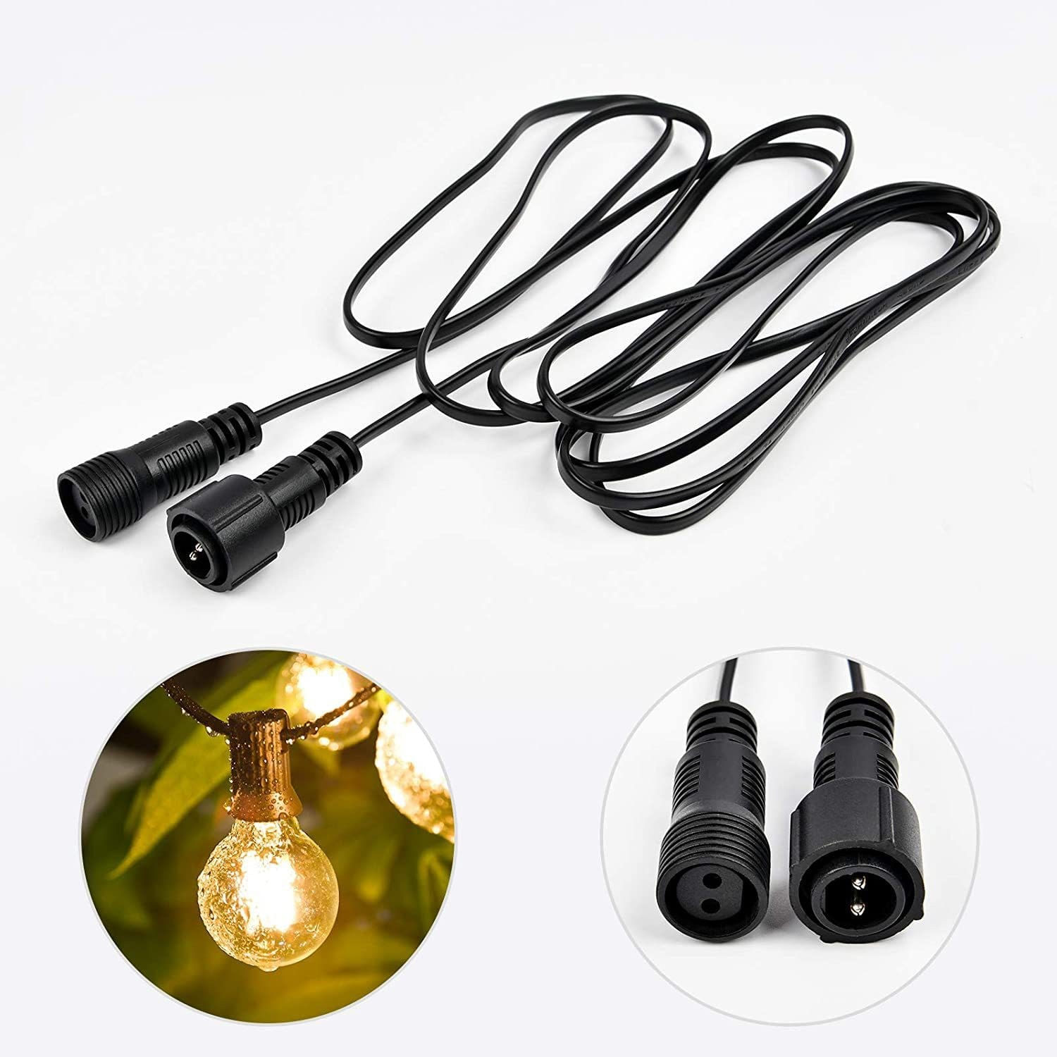 Prelungitor instalatie luminoasa, flippy, 3 m, 230v, fir negru