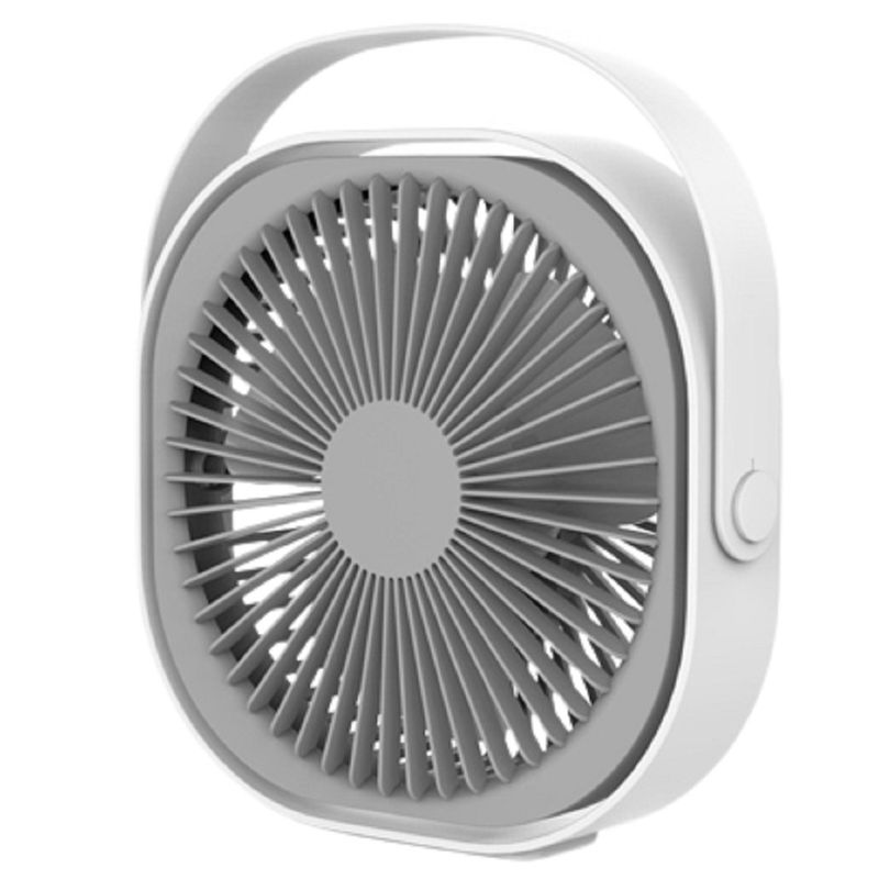 Electronice si Electrocasnice - Climatizare si sisteme de incalzire - Aparate racire aer - Ventilatoare - Mini ventilator pentru birou cu usb, flippy, rotire 360 grade, 3 viteze, 1500 ma, 13.5 x 12,8, alb - Infinity.ro