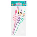 Casa si Gradina - Bucatarie si vesela - Accesorii bar - Paie si decoratiuni cocktail - Paie reutilizabile spiralate, model cupcake si donut, set 4 bucati, multicolor, plastic, 4 x 270mm - Infinity.ro