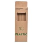 Casa si Gradina - Bucatarie si vesela - Accesorii bar - Paie si decoratiuni cocktail - Paie sticla, set 4 bucati, transparent, reutilizabile - Infinity.ro