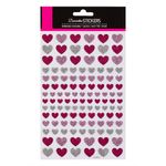 Carti si Birotica - Papetarie - Hartie si topuri - Autocolant - Autocolante decorative, inimi, set 117 bucati, multicolor, glitter, dimensiuni ambalaj 14 x 25cm - Infinity.ro