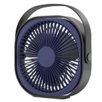 Electronice si Electrocasnice - Climatizare si sisteme de incalzire - Aparate racire aer - Ventilatoare - Mini ventilator pentru birou cu usb, flippy, rotire 360 grade, 3 viteze, 4000 ma, 13.5 x 12,8, albastru - Infinity.ro