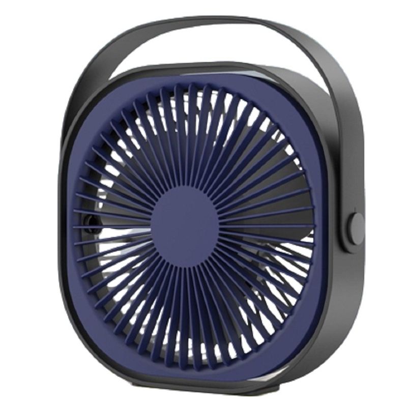 Electronice si Electrocasnice - Climatizare si sisteme de incalzire - Aparate racire aer - Ventilatoare - Mini ventilator pentru birou cu usb, flippy, rotire 360 grade, 3 viteze, 4000 ma, 13.5 x 12,8, albastru - Infinity.ro