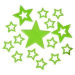 Carti si Birotica - Papetarie - Hartie si topuri - Autocolant - Autocolante decorative de perete, stele fluorescente, set 15 bucati, verde - Infinity.ro