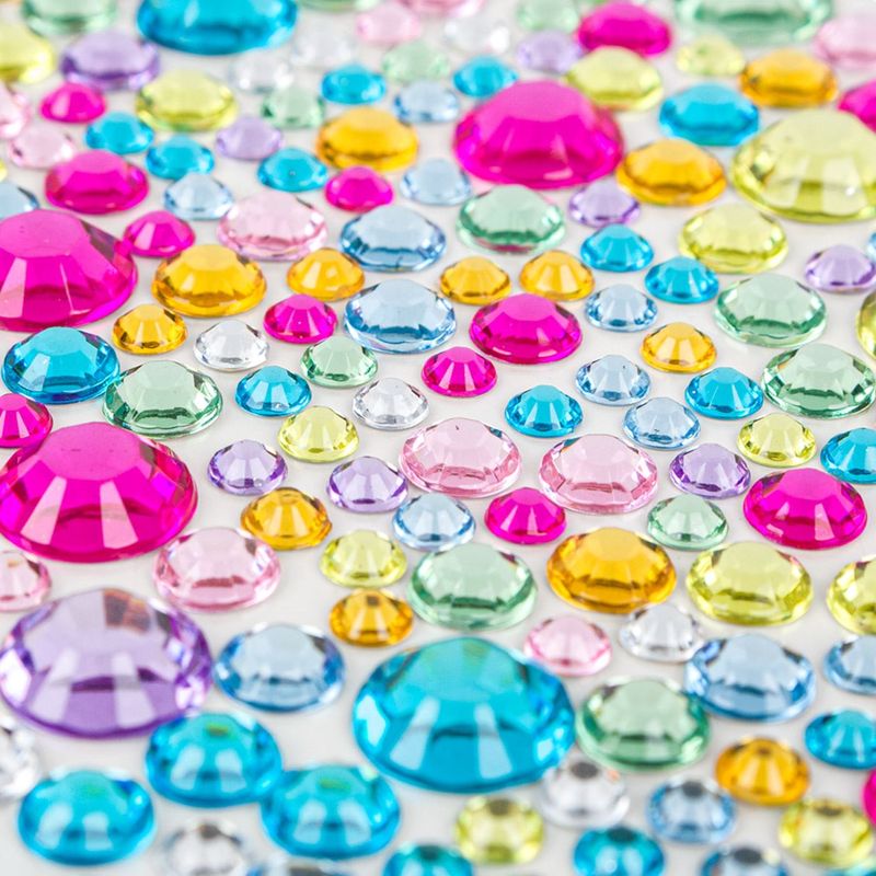 Carti si Birotica - Papetarie - Hartie si topuri - Autocolant - Autocolante acrilice decorative, strass-uri, multicolor, dimensiuni 0.3cm-1cm - Infinity.ro