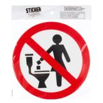 Carti si Birotica - Papetarie - Hartie si topuri - Autocolant - Autocolant semn, model interzis hartie in vas, diametru 15cm, material pvc - Infinity.ro