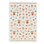 Carti si Birotica - Papetarie - Hartie si topuri - Autocolant - Autocolante unghii craciun, model mos craciun si stele, multicolor, 8 x 14cm - Infinity.ro