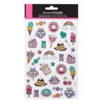 Carti si Birotica - Papetarie - Hartie si topuri - Autocolant - Autocolante decorative multicolor, set 34 bucati, modele cu glitter - Infinity.ro