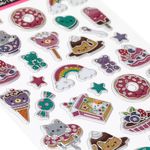 Carti si Birotica - Papetarie - Hartie si topuri - Autocolant - Autocolante decorative multicolor, set 34 bucati, modele cu glitter - Infinity.ro