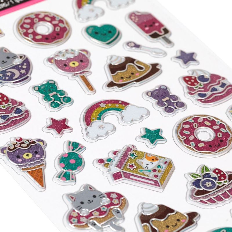 Carti si Birotica - Papetarie - Hartie si topuri - Autocolant - Autocolante decorative multicolor, set 34 bucati, modele cu glitter - Infinity.ro