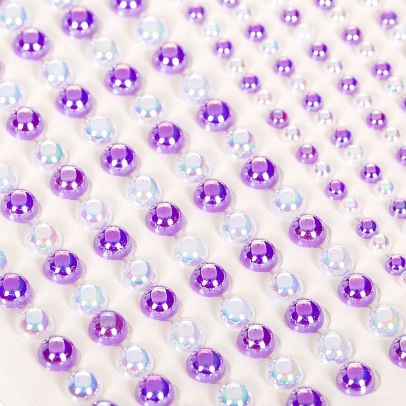 Carti si Birotica - Papetarie - Hartie si topuri - Autocolant - Autocolante acrilice gem stickers, mov holografic, set 450 bucati - Infinity.ro