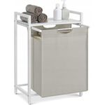 Market - Spalare si intretinere rufe - Uscatoare de rufe si accesorii - Dulap baie, Artool, placa raft MDF, cadru otel, cu compartiment rufe, alb, 50x33x72 cm - Infinity.ro