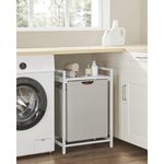 Market - Spalare si intretinere rufe - Uscatoare de rufe si accesorii - Dulap baie, Artool, placa raft MDF, cadru otel, cu compartiment rufe, alb, 50x33x72 cm - Infinity.ro