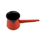 Casa si Gradina - Bucatarie si vesela - Vase pentru gatit - Ibrice - Ibric emailat (negru-rosu) 12 cm, 720 ml - Infinity.ro