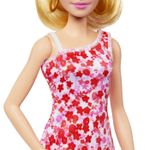Jucarii, Copii si Bebe - Jucarii si jocuri - Papusi si accesorii - Papusi - BARBIE PAPUSA BARBIE FASHIONISTA BLONDA CU PARUL PRINS IN COADA SI ROCHIE CU FLORICELE - Infinity.ro