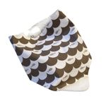 Jucarii, Copii si Bebe - Hrana si alaptare - Biberoane, suzete si accesorii hranire - Articole hranire bebelusi - Baveta BabyJem tip bandana cu jucarie dentitie (Culoare: Maro) - Infinity.ro