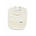Jucarii, Copii si Bebe - Hrana si alaptare - Biberoane, suzete si accesorii hranire - Articole hranire bebelusi - Baveta cu buzunar BabyJem Velvet (Culoare: Ecru) - Infinity.ro