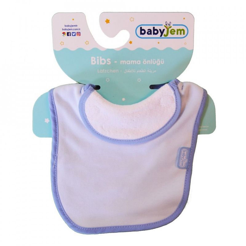 Jucarii, Copii si Bebe - Hrana si alaptare - Biberoane, suzete si accesorii hranire - Articole hranire bebelusi - Baveta captusita din bumbac BabyJem (Culoare: Bej) - Infinity.ro