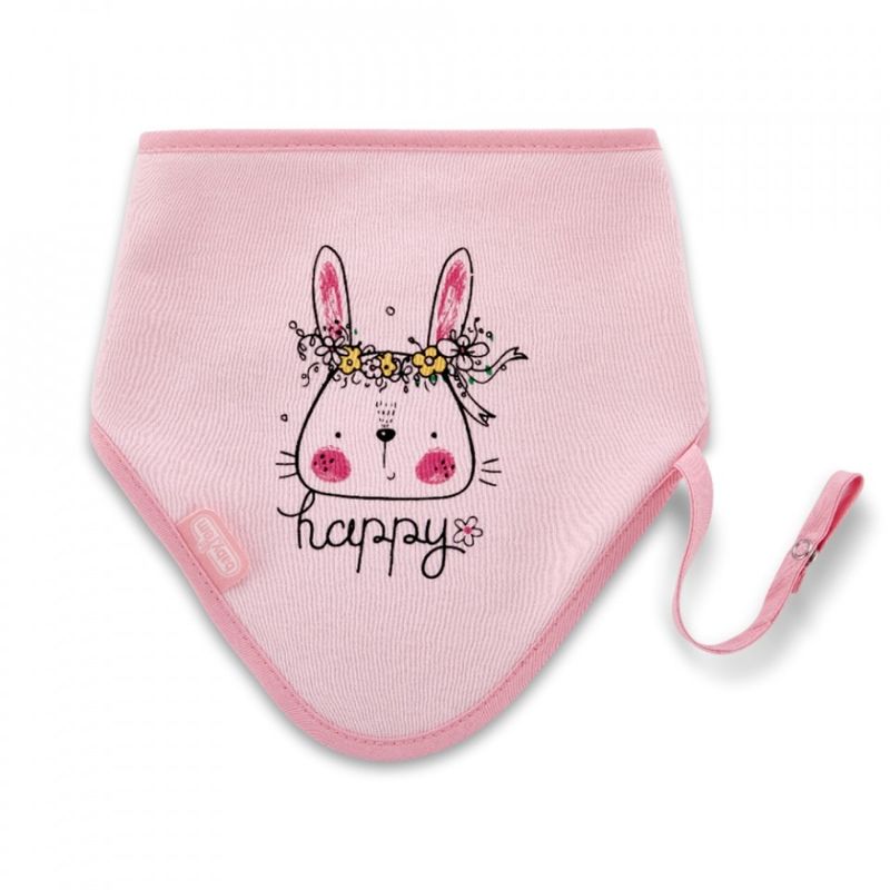 Jucarii, Copii si Bebe - Hrana si alaptare - Biberoane, suzete si accesorii hranire - Articole hranire bebelusi - Baveta cu suport pentru suzeta Triangle BabyJem (Culoare: Alb) - Infinity.ro