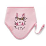 Jucarii, Copii si Bebe - Hrana si alaptare - Biberoane, suzete si accesorii hranire - Articole hranire bebelusi - Baveta cu suport pentru suzeta Triangle BabyJem (Culoare: Roz) - Infinity.ro