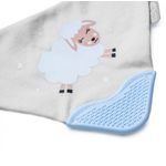 Jucarii, Copii si Bebe - Hrana si alaptare - Biberoane, suzete si accesorii hranire - Articole hranire bebelusi - Baveta triunghi cu accesoriu dentitie BabyJem Cowboy Bib (Culoare: Bleu) - Infinity.ro