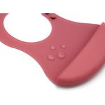 Jucarii, Copii si Bebe - Hrana si alaptare - Biberoane, suzete si accesorii hranire - Articole hranire bebelusi - Baveta din silicon BabyJem (Culoare: Roz) - Infinity.ro