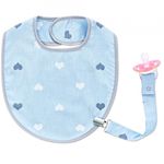 Jucarii, Copii si Bebe - Hrana si alaptare - Biberoane, suzete si accesorii hranire - Articole hranire bebelusi - Baveta cu suport pentru suzeta BabyJem (Culoare: Roz) - Infinity.ro