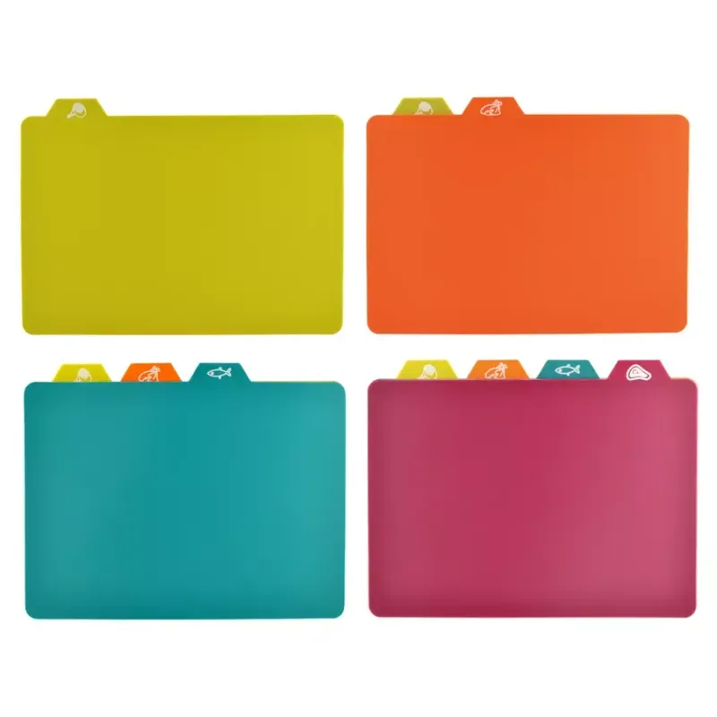 Casa si Gradina - Bucatarie si vesela - Ustensile bucatarie - Tocatoare de bucatarie - Set de Placi de Taiat, 4 culori diferite - Infinity.ro