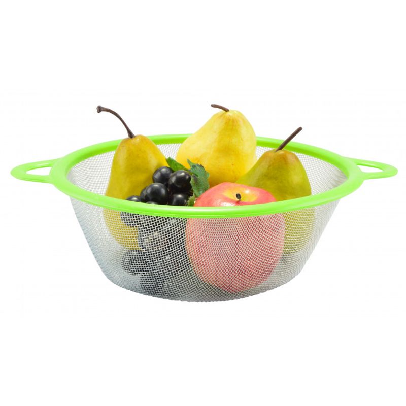 Casa si Gradina - Bucatarie si vesela - Ustensile bucatarie - Site bucatarie, strecuratori si accesorii - Filtru de Fructe cu Manere  22x7 cm, Inox - Infinity.ro