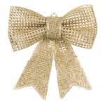 Casa si Gradina - Decoratiuni - Decoratiuni de sezon - Funda decorativa craciun, bej, glitter, 13 x 11cm - Infinity.ro