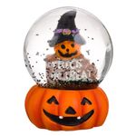 Casa si Gradina - Decoratiuni - Decoratiuni de sezon - Glob decorativ halloween, model dovleac, sticla, 5 x 5 cm, portocaliu/negru - Infinity.ro