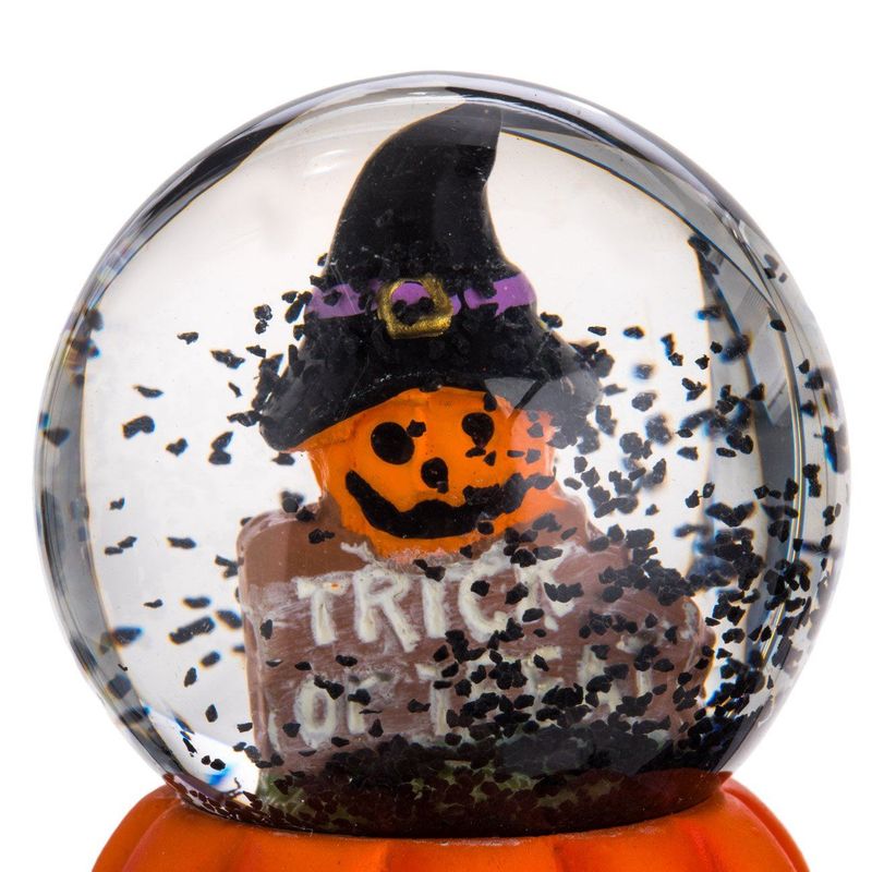 Casa si Gradina - Decoratiuni - Decoratiuni de sezon - Glob decorativ halloween, model dovleac, sticla, 5 x 5 cm, portocaliu/negru - Infinity.ro