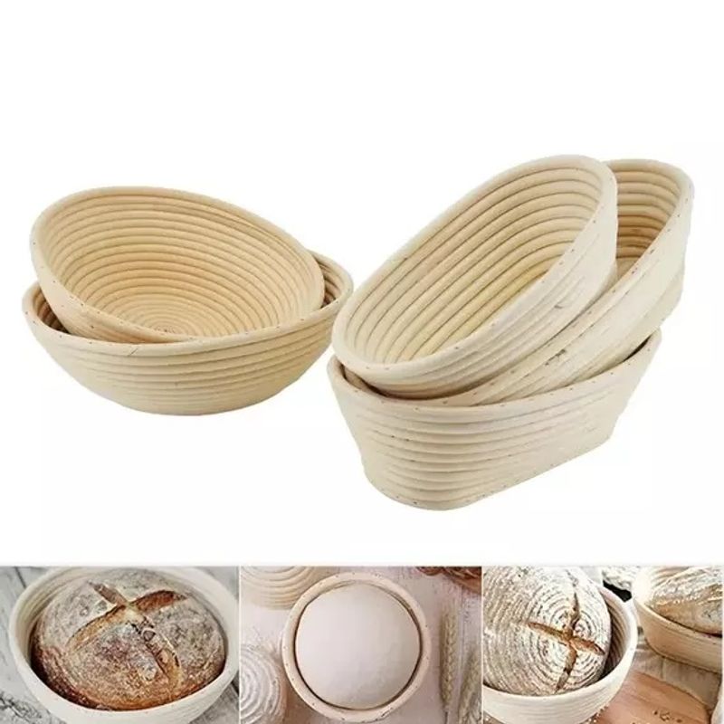 Casa si Gradina - Bucatarie si vesela - Ustensile bucatarie - Forme prajituri - Cos din rattan de fermentare pentru paine 28*14*7cm - Infinity.ro