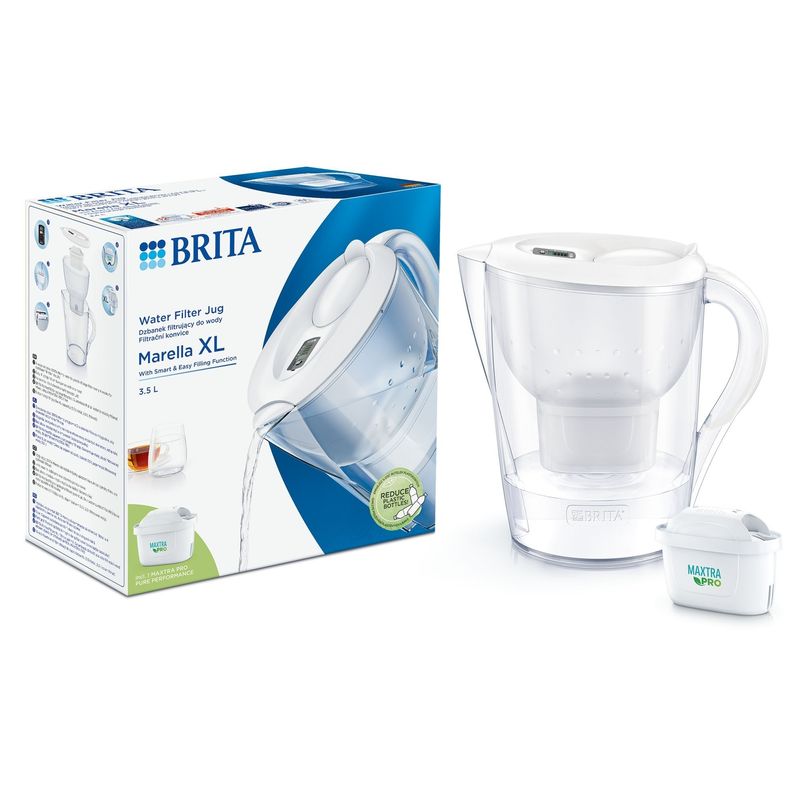 Casa si Gradina - Bucatarie si vesela - Ustensile bucatarie - Cani filtrante si accesorii - Cana filtranta BRITA Marella XL 3,5 L Maxtra PRO (white) - Infinity.ro